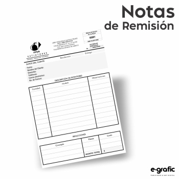 Notas De Remisi N Media Carta Egrafic Imprenta En Linea