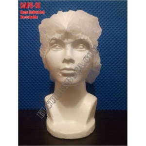 GORRO Ó COFIA PLISADA DESECHABLE COLOR BLANCO PAQ. C/100 PZ