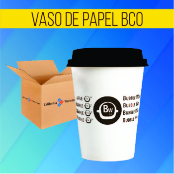 VASOS OFICIAL PARA CAFE CON TAPA BW 12 ONZAS