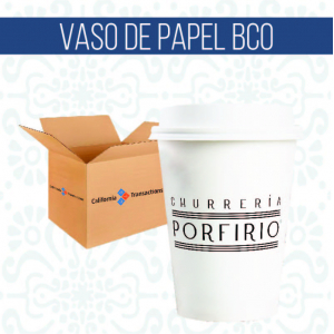 VASO  OFICIAL CON TAPA PARA CAFE 12 oz