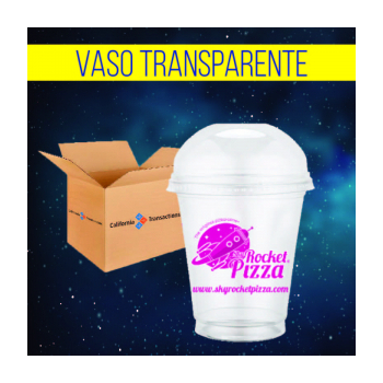 VASO OFICIAL PET CON TAPA DOMO 12 oz 100 PIEZAS