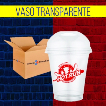 VASO OFICIAL PET CON TAPA DOMO 12 OZ