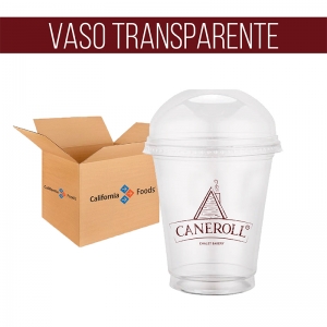 VASO OFICIAL PET CON TAPA DOMO 12 OZ