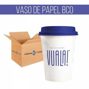 VASO OFICIAL CON TAPA PARA CAFE 12 oz