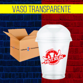 VASO OFICIAL DE PET CON TAPA DOMO 12 oz