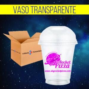 VASO OFICIAL PET CON TAPA DOMO 12 oz