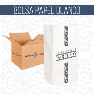 Bolsas Papel Blanco Bio-degradable  30x20cm