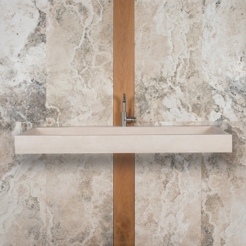 MINIMALIST TRAVERTINE WASHBASIN 120x50x10cm