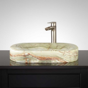 LAVABO ÓNIX VERDE OVALADO 45x30x12cm