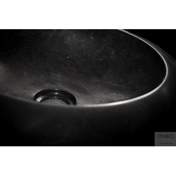 NATURAL STONE SINK MARBLE BLACK 40 cm OMNM40