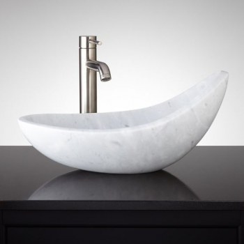 NATURAL STONE SINK MARBLE WHITE ONIKO 40 x 35 cm