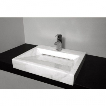 NATURAL STONE SINK MARBLE WHITE 40 x 35 cm   OMBB4035R