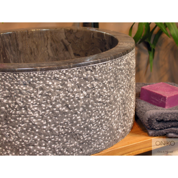 NATURAL STONE SINK MARBLE GREY 40 cm OMGSC40
