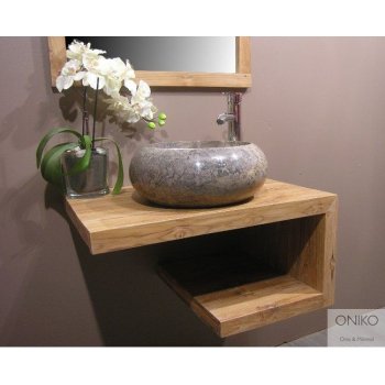 NATURAL STONE SINK MARBLE GREY 40 cm  OMGSD40