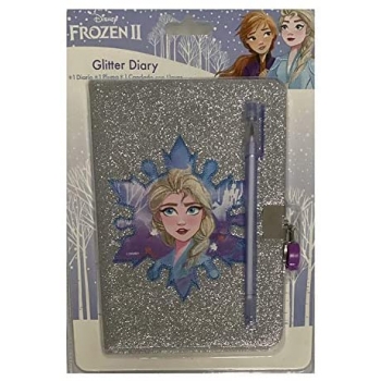 Diario glitter con candado Frozen 2