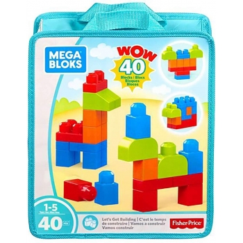 Mega Bloks Juego de Construcción Vamos a Construir, 40 Piezas