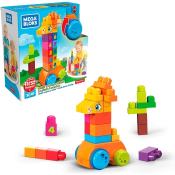 Mega Bloks Preschool Construcción - Infantil Y Preescolar Jirafa De Bloques 123