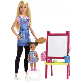 Barbie Muñeca Careers Maestra Arte con Niña