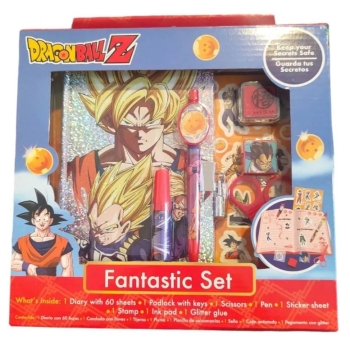 Set Dragon Ball Z Crea Tu Propio Diario Con Candado Y Llave