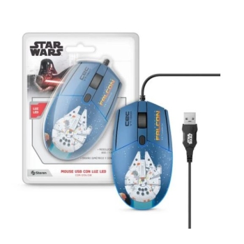 Mouse USB 800 / 1200 / 1600 DPI con luz LED Star Wars™