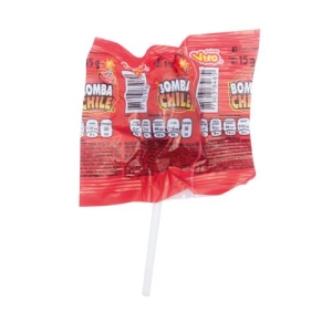 Vero strawberry flavored Bomba Chile lollipop 40-Pieces pack