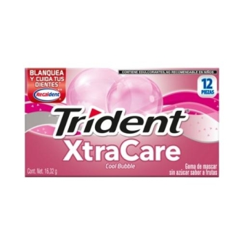 Adams Trident XtraCare Cool Bubble 12-Pieces pack