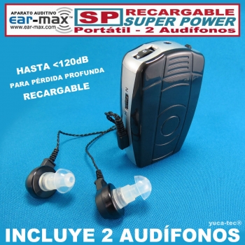 EAR MAX® Aparato Auditivo Recargable Portátil SP - SUPER POWER