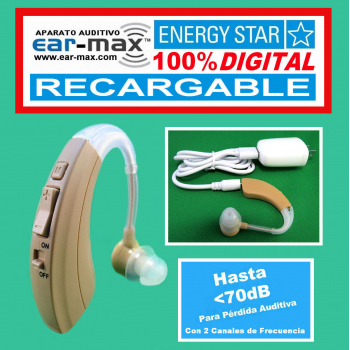 EAR MAX® ENERGY STAR RECARGABLE - Aparato Auditivo 100% DIGITAL