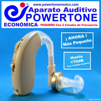 POWERTONE® ECONÓMICA Pequeño - con 2 Canales de Frecuencia - Aparato Auditivo Auxiliar