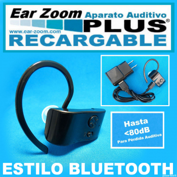 EAR ZOOM PLUS® RECARGABLE Estilo BLUETOOTH Aparato Auditivo Auxiliar