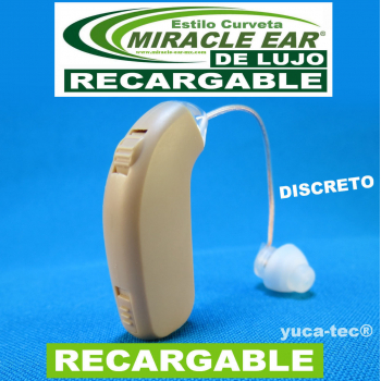 MIRACLE EAR® DE LUJO Aparato Auditivo RECARGABLE Curveta