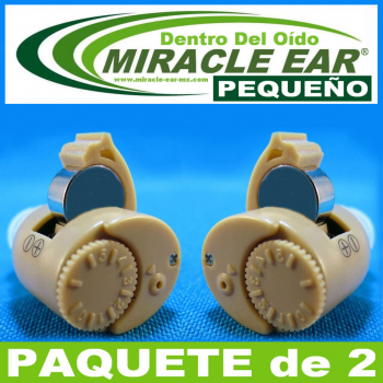 Paquete de 2 MIRACLE EAR® Aparato Auditivo PEQUEÑO Batería Dentro del Oído