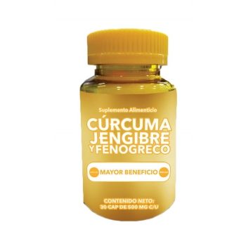 Curcuma Jengibre y Fenogreco 30 caps