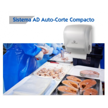 Despachador Toalla en Rollo Auto corte compacto Dark/Traslucido. Incluye IVA