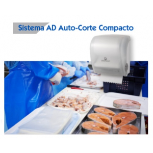 Despachador Toalla en Rollo Auto corte compacto Dark/Traslucido. Incluye IVA