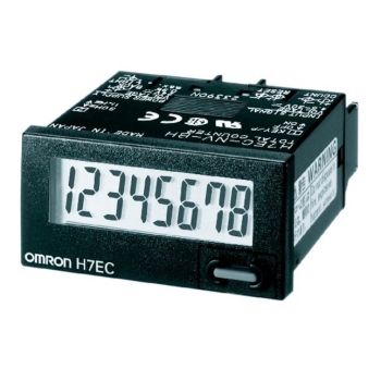 Contador digital 8 dígitos PNP/NPN  voltaje variable con reset Nema 4/IP66 enfrente batería remplazable vel. Max de conteo 30 Hz o 1 kHz  24 x 48 mm