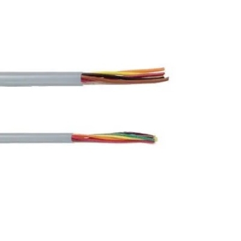 Cable control 3 hilos calibre 18 awg c/cubierta PVC resistente al aceite, color gris c/rango d/temperatura -40 a 105°C