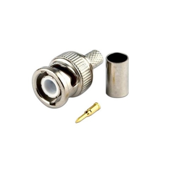 Conector macho BNC p/cable coaxial CECBV 75-2 Trompeter