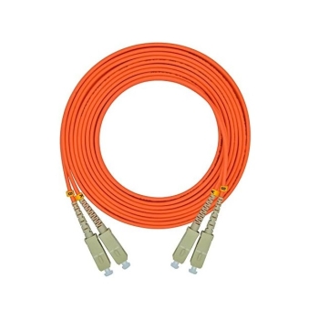 Jumper fibra optica SC-SC duplex 62.5/125 2m de largo color naranja