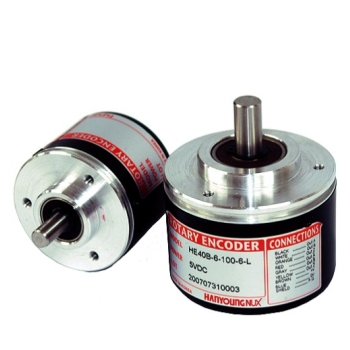 Encoder diam ext. 50mm flecha 8mm salida A,B,Z push pull de 12 a 24 vcd 300ppr Mca.HANYOUNG