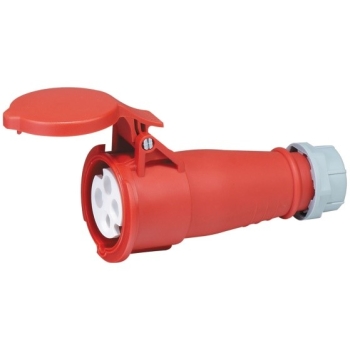 Receptáculo Industrial 3P+T 125A 440vca Rojo IP66 Hembra 6hrs Mca Weg