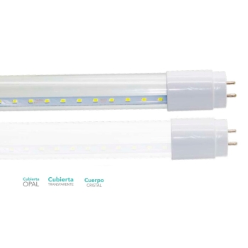 Tubo led lineal 9W T8 65°K Blanco Frio Opal 60cm G13 110-220V fuente de poder integrada Mca Energain