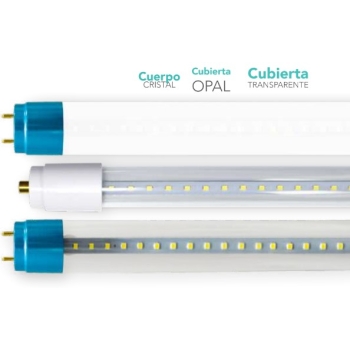 Tubo led lineal 18W T8 65°K Blanco Frio Opal 120cm G13 110-220V fuente de poder integrada Mca Energain