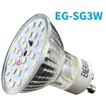 Foco tipo MR16 3W 265Lm 3000K Blanco Frio GU10 85-130V  Mca Energain