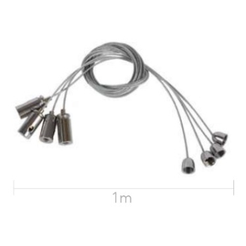 Cable de acero para suspender Panel Light, juego de 4 piezas