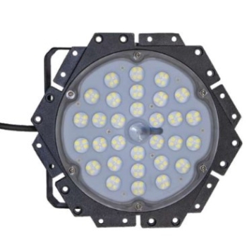 Luminaria UFO Led MODULAR de 100W incluye Drive de 100-220VAC IP65 Luz Blanca 5500°K 12000Lm Mca Energain