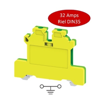 Clema para tierra amarilla-verde Cal.22-10 AWG Mca.ALTECH