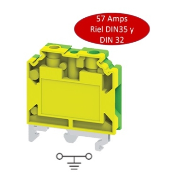 Clema para tierra amarilla-verde Cal.16-8 AWG Mca.ALTECH