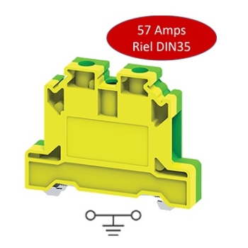 Clema para tierra amarilla-verde Cal.16-6 AWG Mca.ALTECH