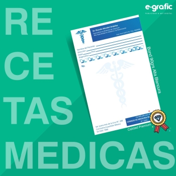 Recetarios Médicos (a todo color,Incluye Diseño)